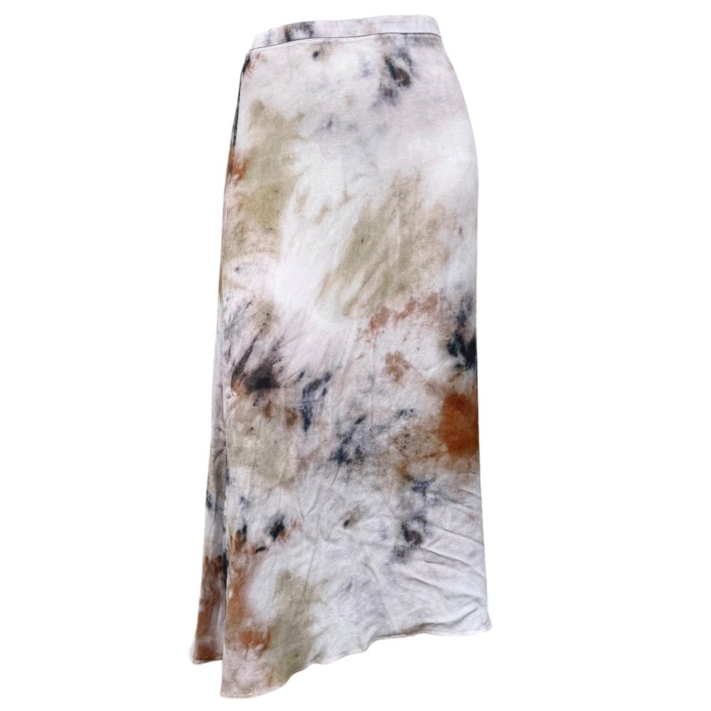 Aritzia Wilfred Flowy Slip Skirt Skirt Tie‎ Dye Watercolor Earthy Boho Grunge 4